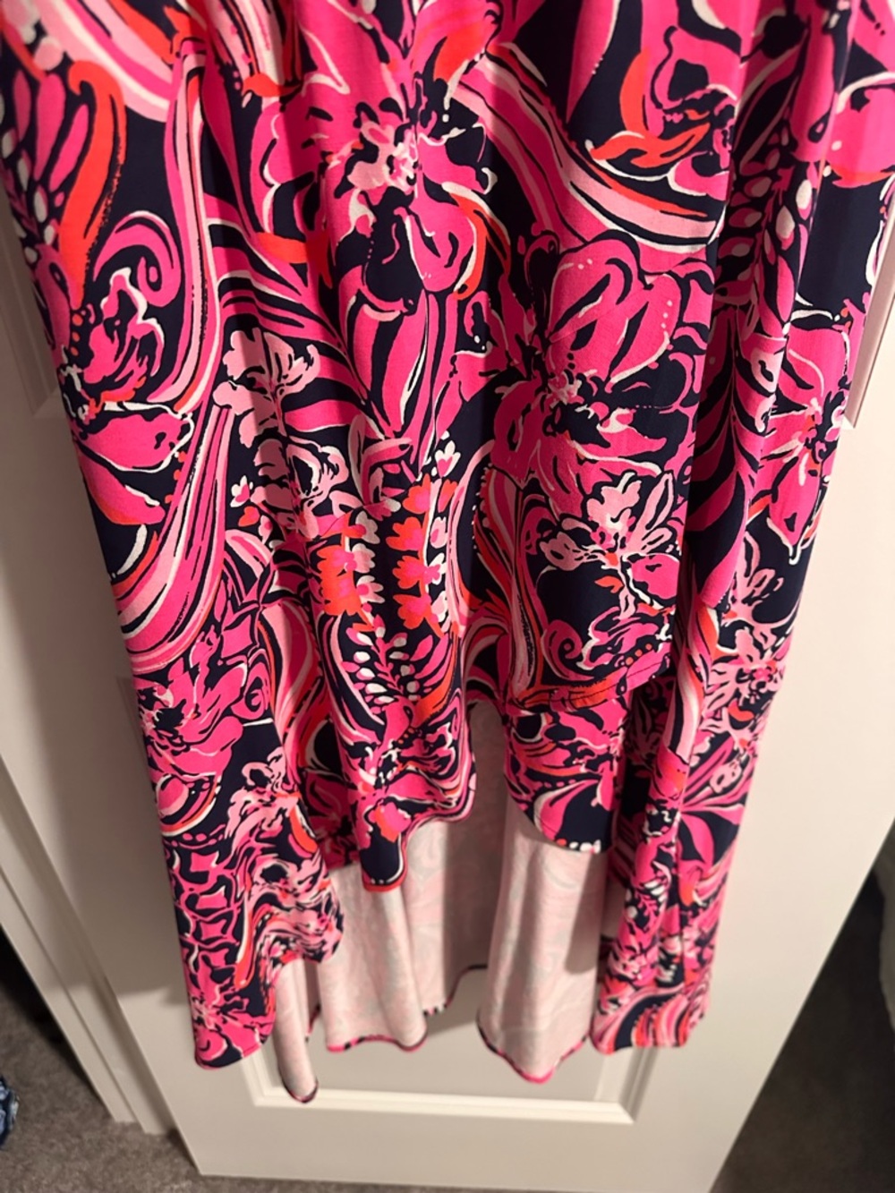 Lilly Pulitzer Monico Pink Paisley One-Shoulder Hi-Low Dress - Picture 5 of 6